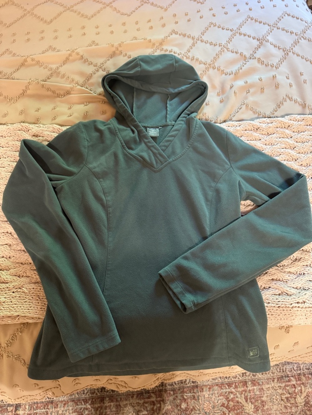 REI Women's Deep Green Fleece Hoodie